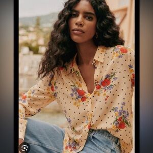 Sezane Ann Shirt Poppy - Size 8